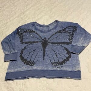 DKNY  Blue Butterfly Top